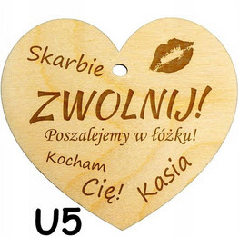 drewniana zawieszka z grawerem
